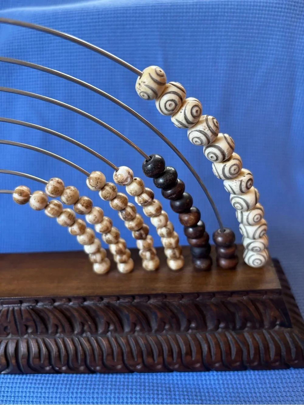 Vintage Himalayan bead  perpetual calendar Homemade in Nepal  Rare
